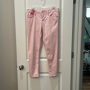 SALE! NEW WITH TAGS Lilly Pulitzer Pink Pearl Embellished Pants
